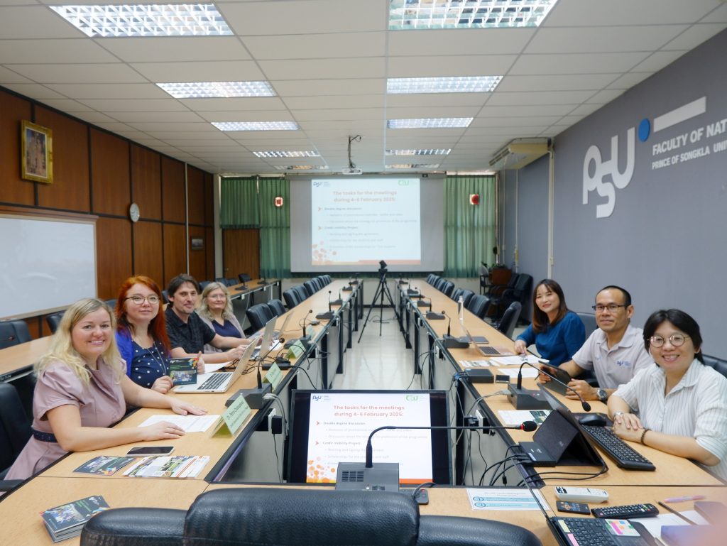 คณะทรัพยากรธรรมชาติ ต้อนรับการมาเยือนของ Dr. Petra Chaloupková, Dr. Olga Leuner, Assoc. Prof. Dr. Vladimír Verner and Assoc. Prof. Dr. Miroslava Bavorová จาก Faculty of Tropical AgriSciences (FTA), Czech University of Life Sciences Prague สาธารณรัฐเช็ก