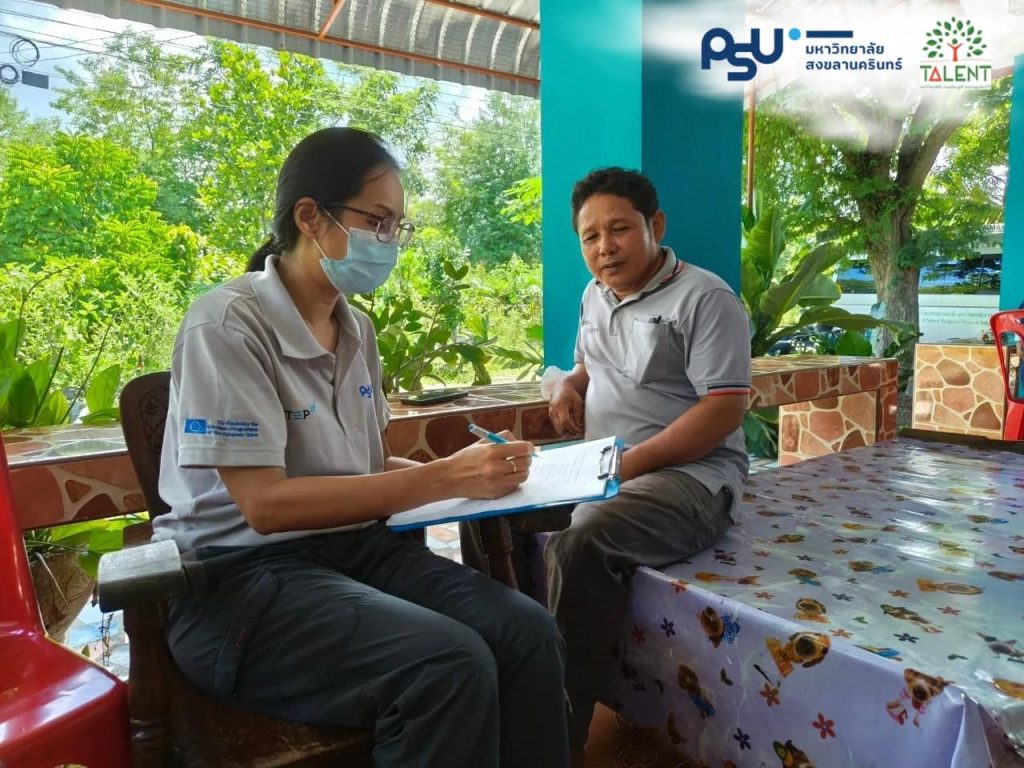 Monitoring the group of farmer at Tambon Pak Ro, Singhanakhon District, Songkhla.